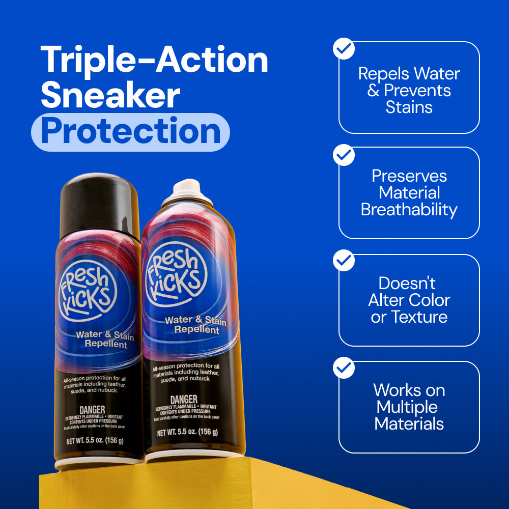 fresh kicks water and stain repellent shoe protector all season