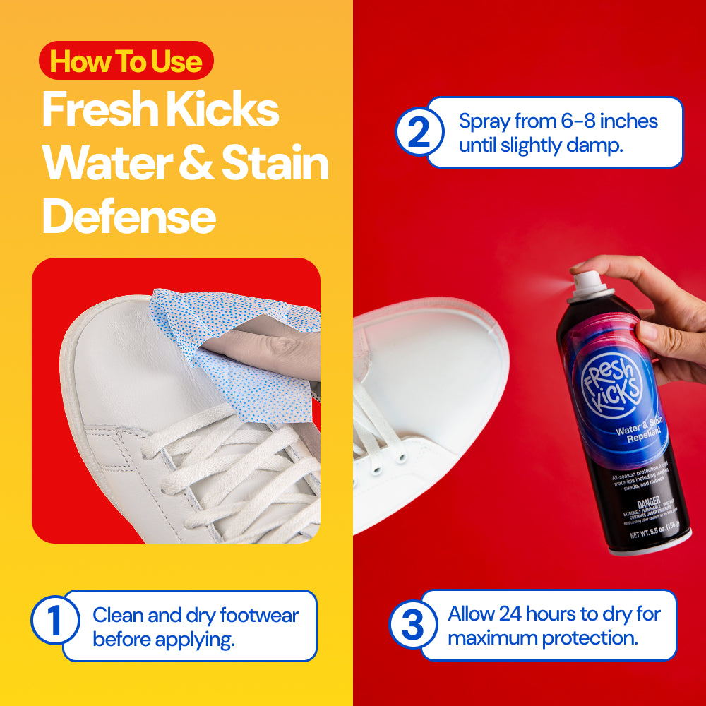 fresh kicks water and stain repellent shoe protector all season