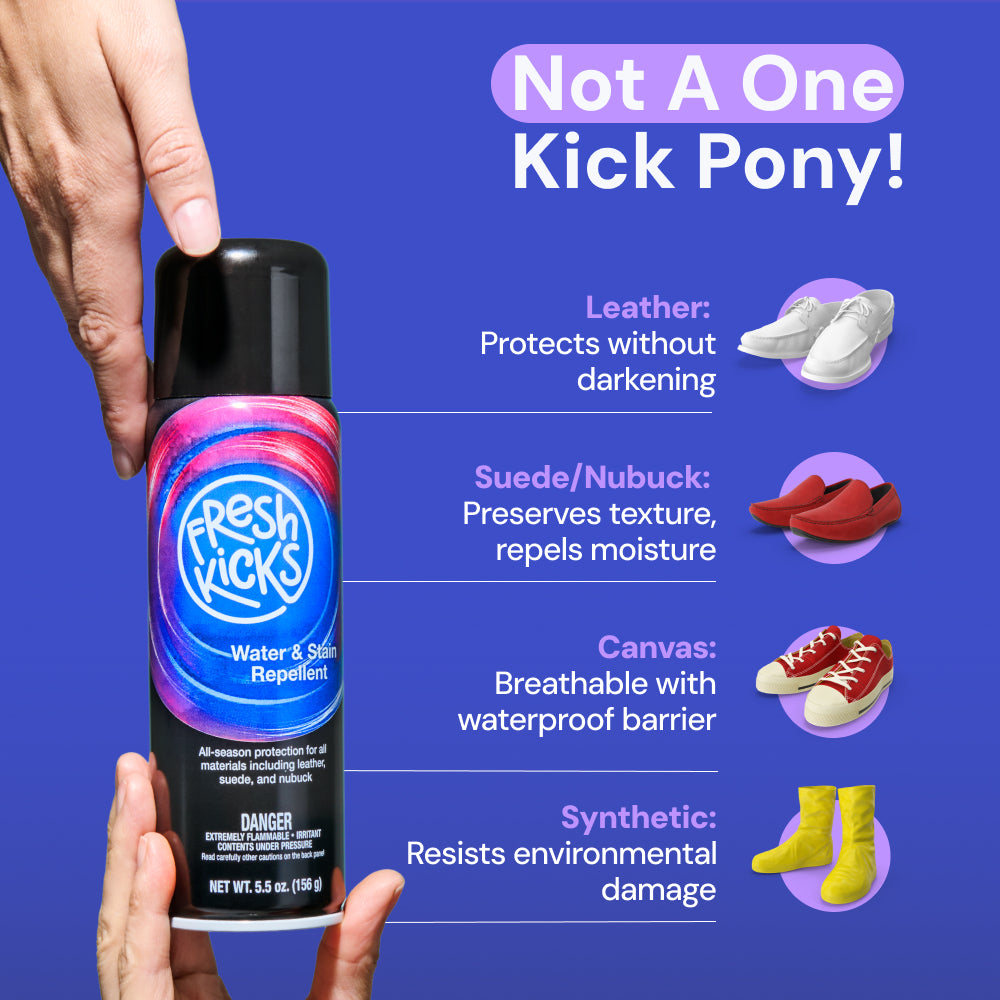 fresh kicks water and stain repellent shoe protector all season