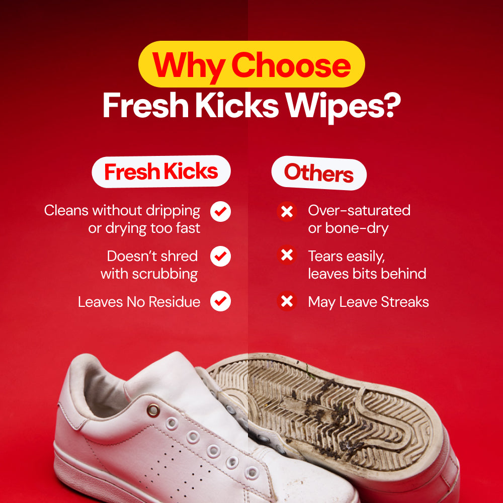 fresh kicks sneaker cleaning wipes 25 pack