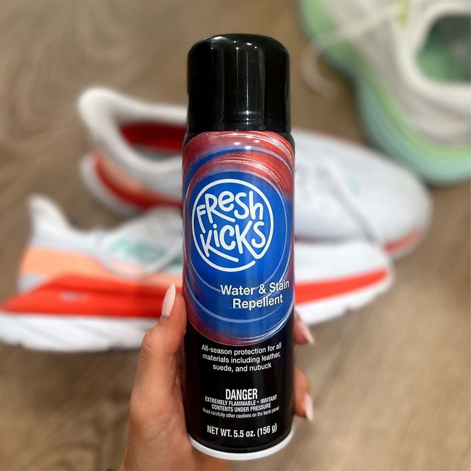 fresh kicks water and stain repellent