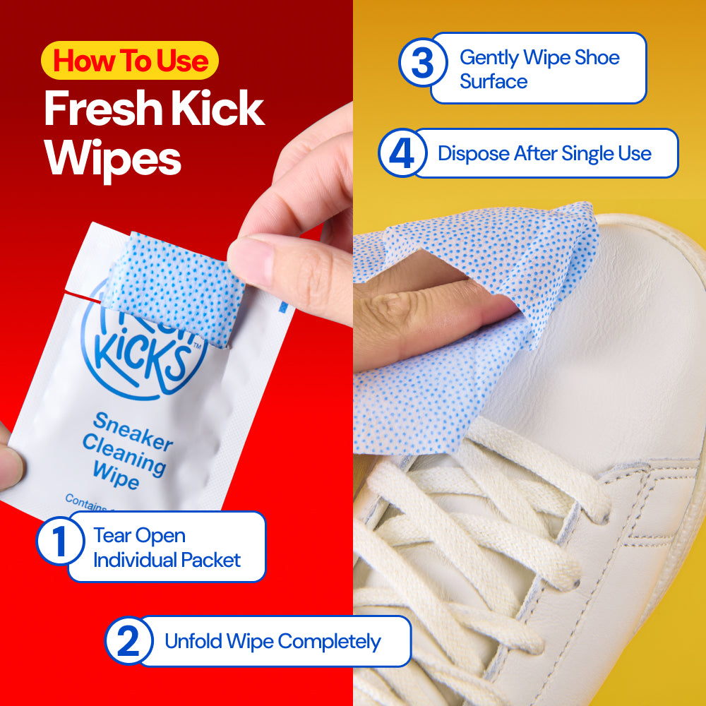 fresh kicks sneaker cleaning wipes 25 pack